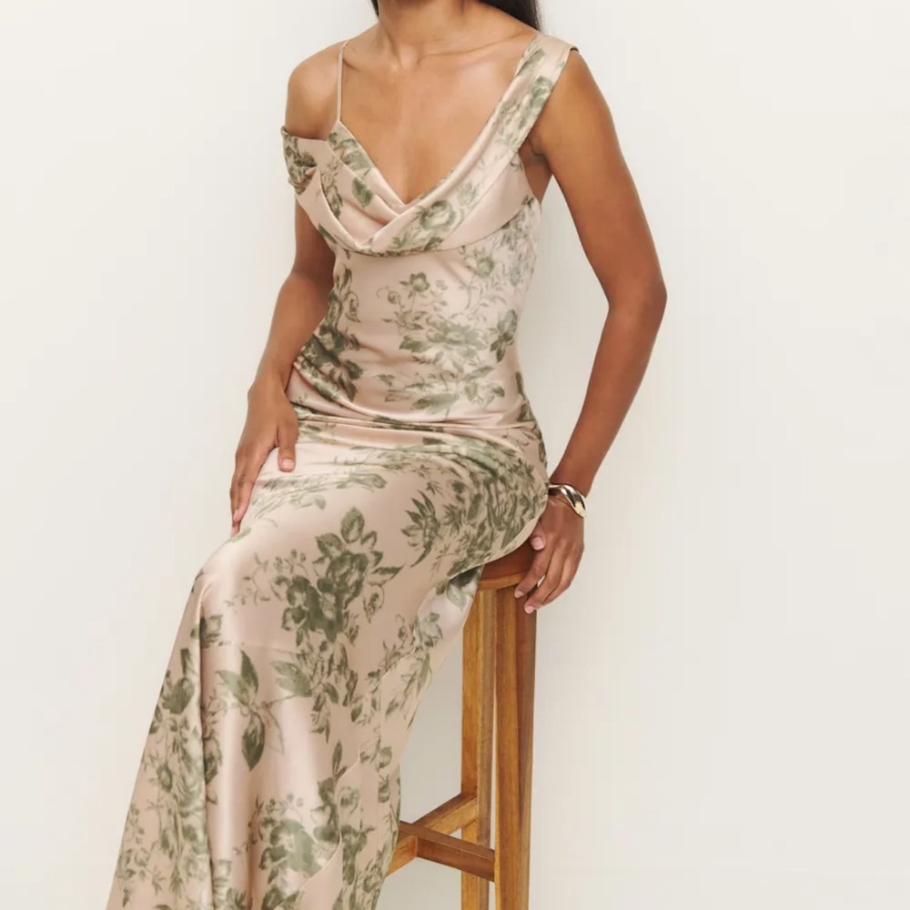 Reformation Ronda Silk Dress